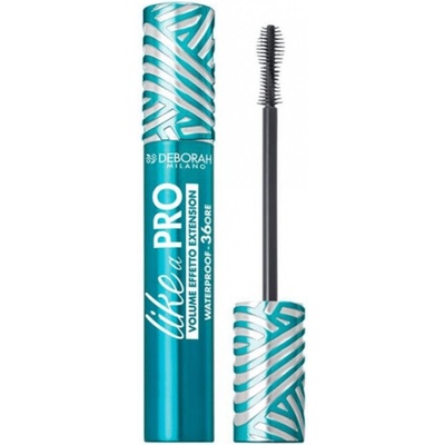 Deborah Milano voděodolná řasenka pro objem a prodloužení 36ore Like a Pro black 13 ml