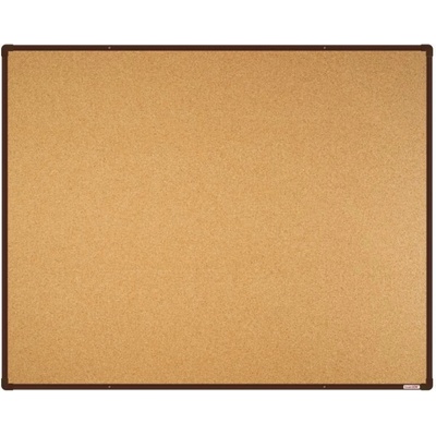 VMS VISION Korková nástěnka boardOK s hnědým rámem 1500 x 1200