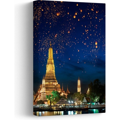 Obraz - Lampióny štěstí, Bangkok, jednodílný 20x30 cm – Hledejceny.cz