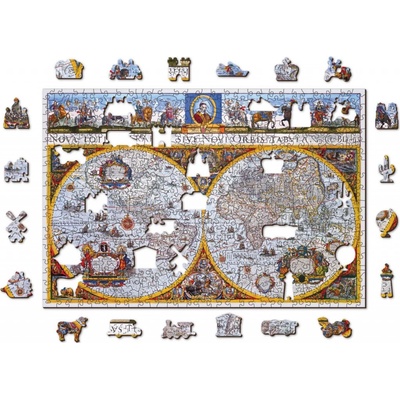 Wooden city Nova Terrarum Antique Map 505 wooden 500 dielov