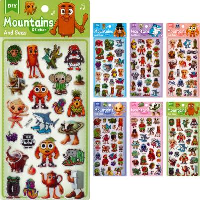 JUNIOR Samolepky Animals 11x24 cm (mix dizajnov /cena 1 bal)