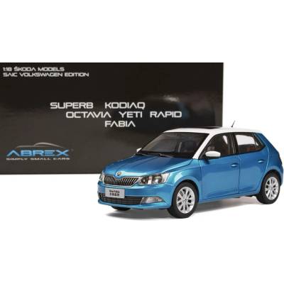 ABREX Škoda Fabia III (2015) 1:18 Modrá Metalíza