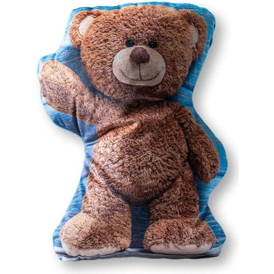 Detexpol Tvarovaný mikroplyšový vankúš Macko Polyester 32x24