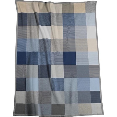 Biederlack Modern Classics Blue Woven deka 150x200