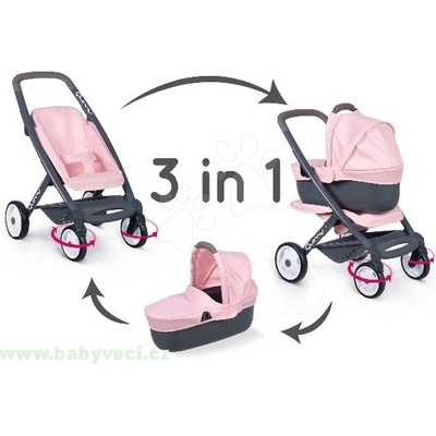 Smoby hluboký a sportovní Maxi Cosi & Quinny 3v1 pink powder – Hledejceny.cz