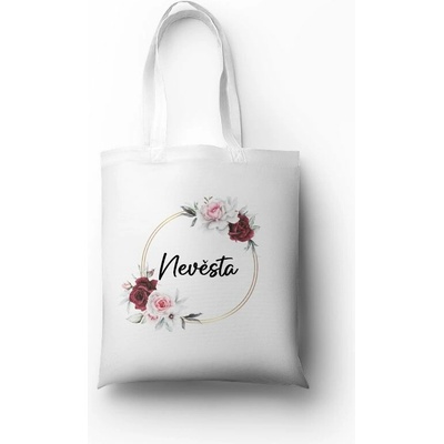 Personal plátěná taška s potiskem Nevěsta Bílá