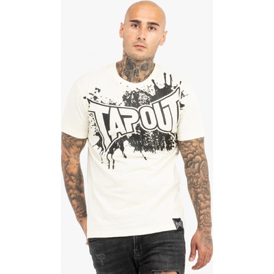 Tapout pánské triko SPLASHED ecru/černé