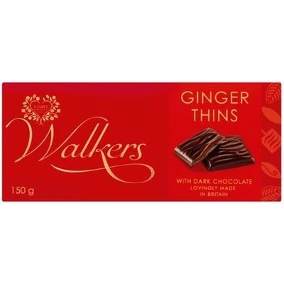 Walkers Ginger Thins Dark Chocolate 12 x 150 g