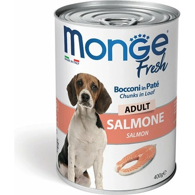 Monge Fresh Adult lososové kousky v paštice pro dospělé psy 400 g