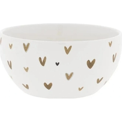 Bastion Collections Keramická miska Hearts in Brown 300 ml