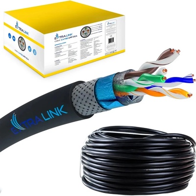 Extralink EX.16262 Cat5e SF/UTP (S-FTP), 305m, černý