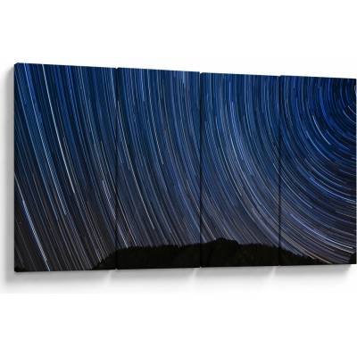 Obraz nočných hviezd a oblohy, štvordielne 160x80 cm
