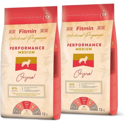 Fitmin Dog Medium Performance 2 x 12 kg