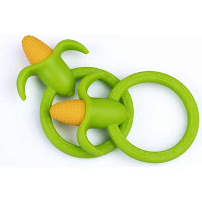 GiliGums silikon Corn Teether zelená 1 ks