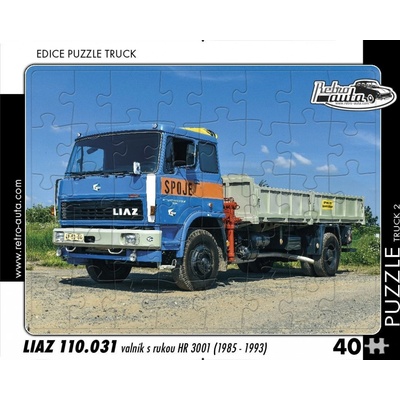RETRO-AUTA TRUCK č.2 Liaz 110.031 valník s rukou HR 3001 1985-1993 40 dílků