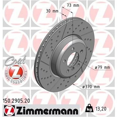 Brzdový kotúč ZIMMERMANN 150.2905.20