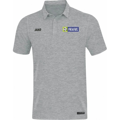 Jako premium triko s límečkem Czech Sport Travel šedá
