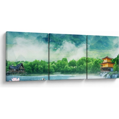 Obraz - Snová krajina, trojdielne 150x50 cm