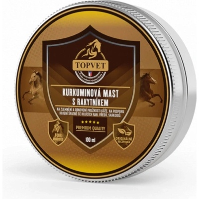 Topvet Kurkuminová mast s Rakytníkem pro koně 100 ml