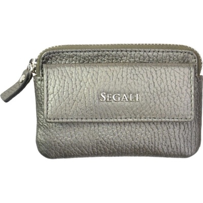 Segali Kožená mini peňaženka kľúčenka 7483 A silver/gold