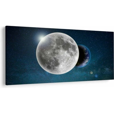 Obraz - Zem v zákryte Mesiaca, jednodielne 250x125 cm