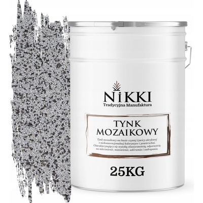 MOZAIKOVÁ OMÍTKA ŽIVIČNÁ 25KG INTERIÉROVÁ EXTERIÉROVÁ ŠEDÁ M34 DEKORATIVNÍ