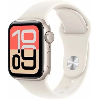 Apple Watch SE 3 (2025) GPS 40mm Starlight Alu Case, Starlight Sport Band M/L MEH54JA