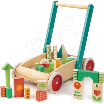 Tender Leaf Toys TL8464 Drevené chodítko s kockami