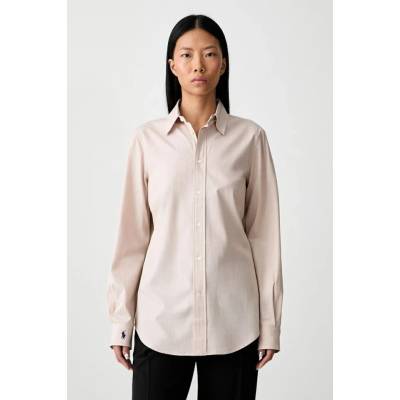 Polo Ralph Lauren košeľa dámska bavlnená s elastanom 211941509 béžová