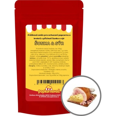 Popkornovač.cz Popcorn příchuť Šunka Sýr 50 g – Hledejceny.cz