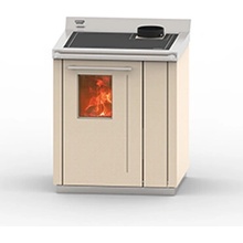 Thermorossi BOSKY 30 SQUARE EVO5 "READY TO START" na drevo s teplovodným výmenníkom Béžová