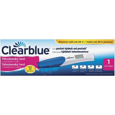Clearblue digitální těhotenský test s ukazatelem týdnů 1 ks – Hledejceny.cz