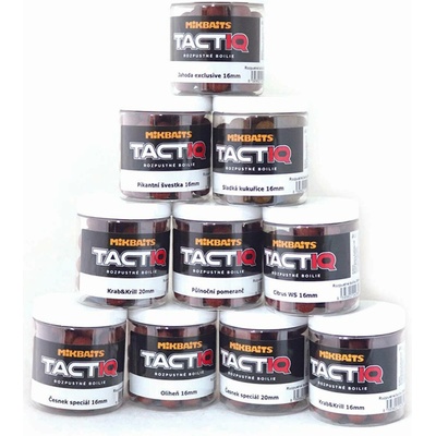 Mikbaits Rozpustné Boilies Tactiq 250 ml 16 mm Krab&Krill