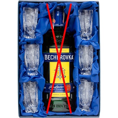 Bohemia Crystal Becherovka set Becher 0 7l broušené sklenice na likér 6 x 50 ml – Hledejceny.cz