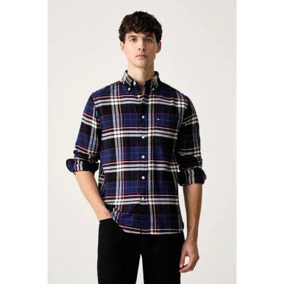 Tommy Hilfiger pánska bavlnená košeľa MW0MW44592 modrá