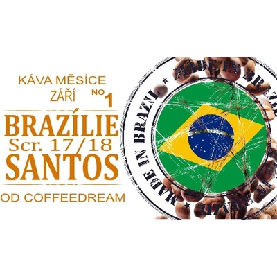 Coffeedream Káva Brazílie Santos NY2 hrubé mletí frenchpress filtrovaná káva 100 g