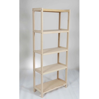 Tvujregal Regál dřevěný bukový počet polic 5 - 173 x 70 x 38 cm