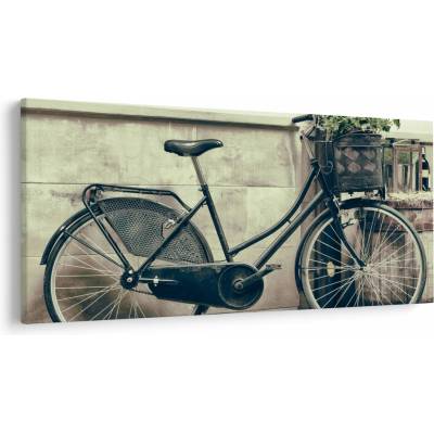 Obraz - Vintage kolo s kvetinami, jednodielne 250x125 cm