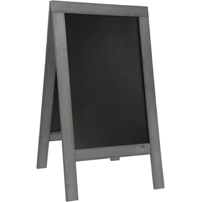 SECURIT Ponuková stojanová rustikálna tabuľa SANDWICH 135 x 72 cm, tmavo šedá SBS-NG-135