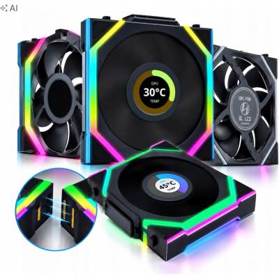 Lian Li UNI FAN SL Wireless LCD 120 Black 12SLLCD1W1B