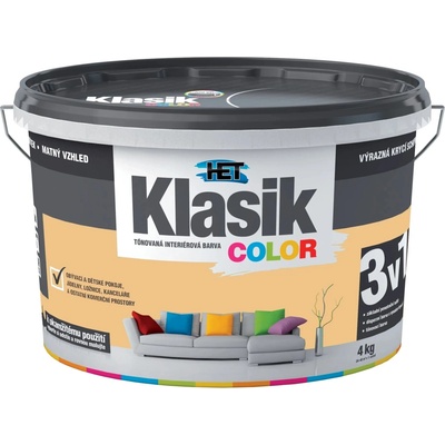 HET KLASIK COLOR interiérová farba 4 kg žltá banánová (0637)