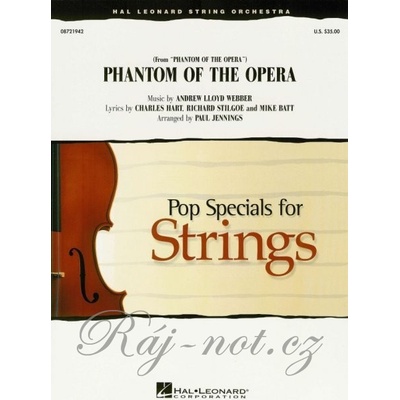 Phantom of the Opera Main Theme Fantom opery noty pro smyčcový orchestr party partitura – Hledejceny.cz