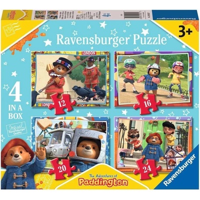 Ravensburger sada 4v1 Medveď Paddington 12,16,20,24 dielov
