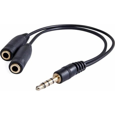 Neutralle Redukce zvuku, Jack, Jack (3,5 mm) M (4-half)-Jack (3,5 mm) 2x F, 0,2, stereo, černá – Hledejceny.cz