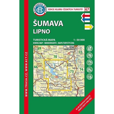 KČT 67 Šumava Lipno 1:50 000 Turistická mapa - Klub českých turistů