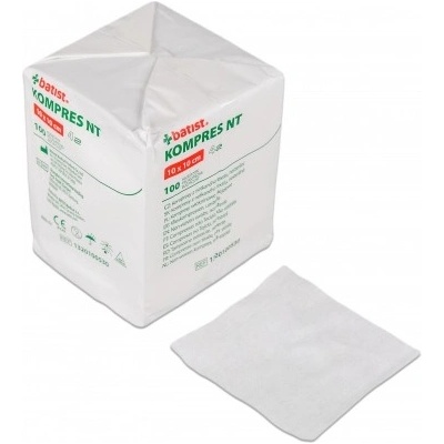 KOMPRES NT krytí 10 x 10 cm z netkaného textilu nesterilní 100 ks