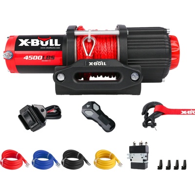 Elektrický ATV naviják 2,04t 12V syntetické lano 13m X-BULL HRW4500SB – Hledejceny.cz