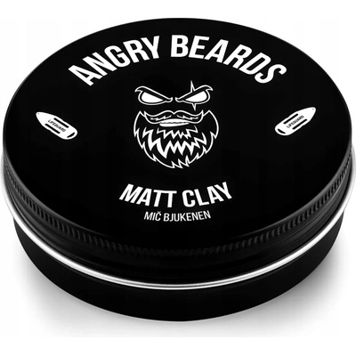 Angry Beards Bjukenen HLINA NA ÚPRAVU VLASOV S MATNÝM EFEKTOM A STREDNOU FIXÁCIOU 100 g