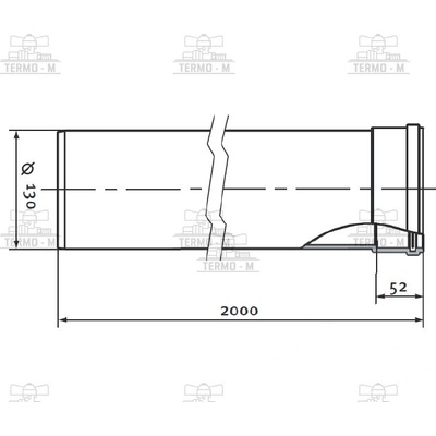 PROTHERM Rúrka predlžovacia Ø 130 mm – 2 m T30K-2000 0020079303