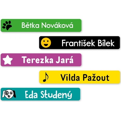 Mama Labels Mini samolepky na tužky pro děti do školy 51 ks